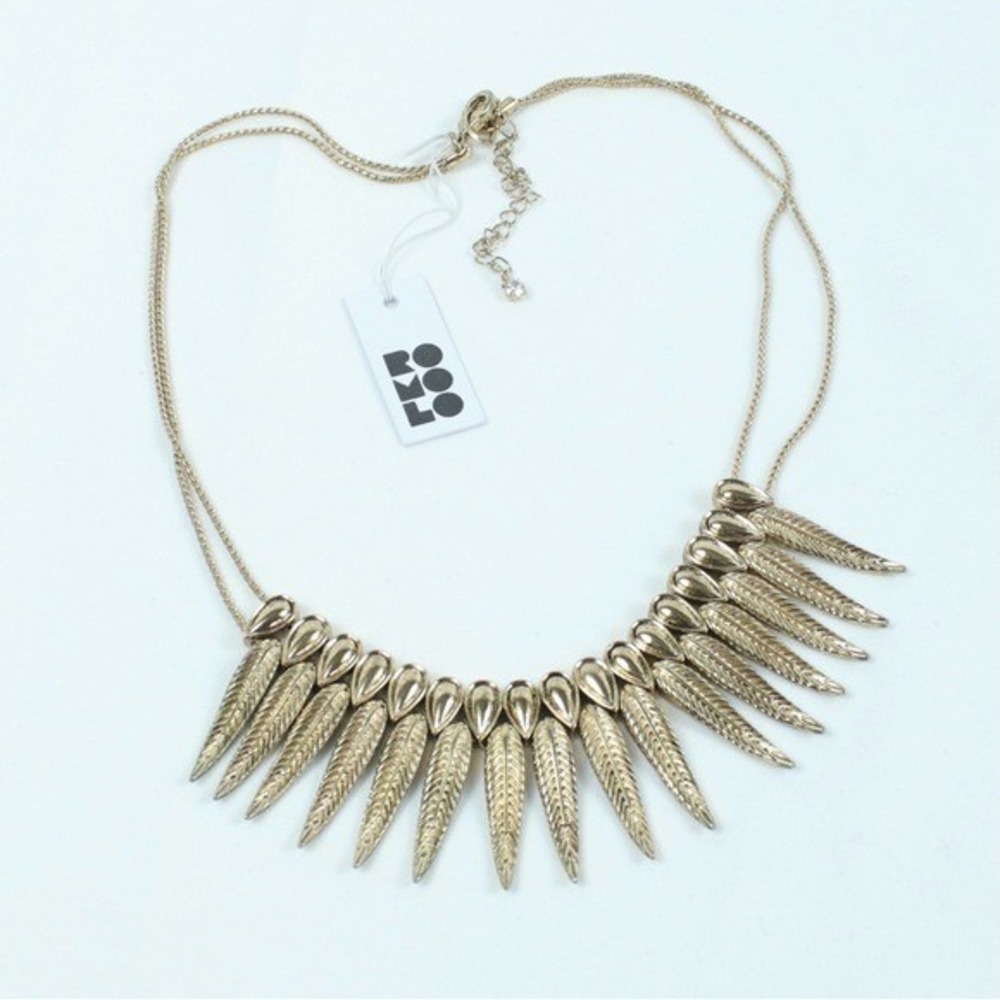 Romolo Adjustable Gold‎ Feather Necklace - NEW